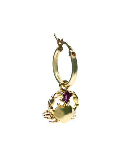 Charm mini cangrejo rodolita Sancjewelry