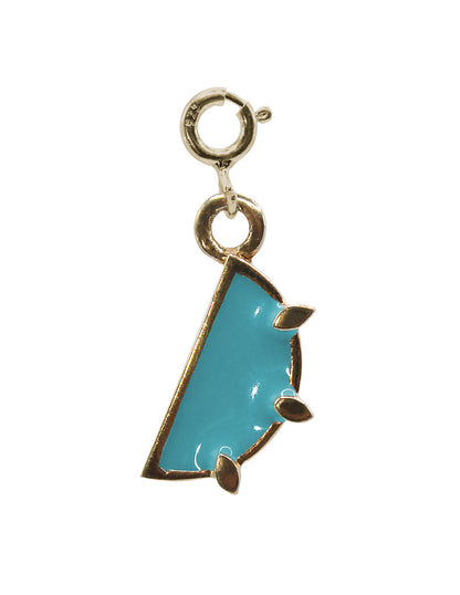 Charm oblea con broche turquesa plata Sancjewelry