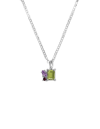 Collar Ara Verde peridoto plata Sancjewelry