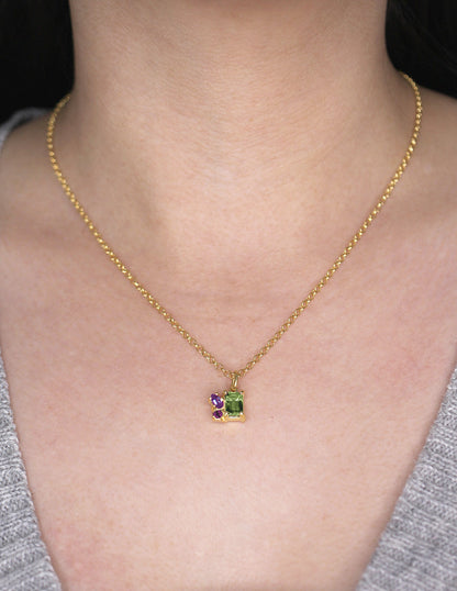 Collar Ara Verde peridoto plata Sancjewelry