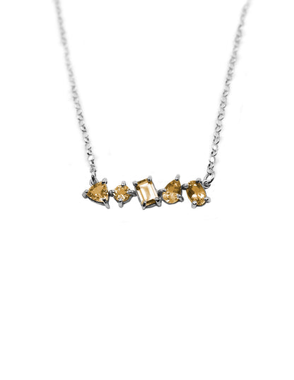 Collar María Citrinos plata Sancjewelry 