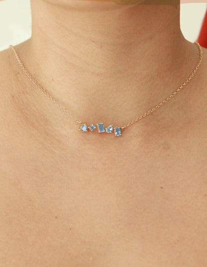 Collar María Topacios Azules plata Sancjewelry