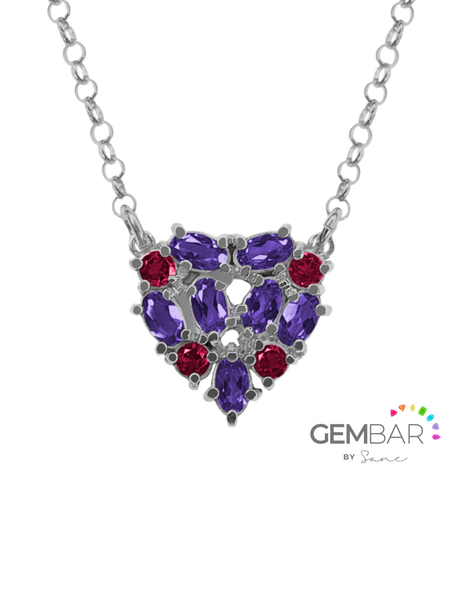 Collar Mini Corazón Plata .925 [Personalizado]