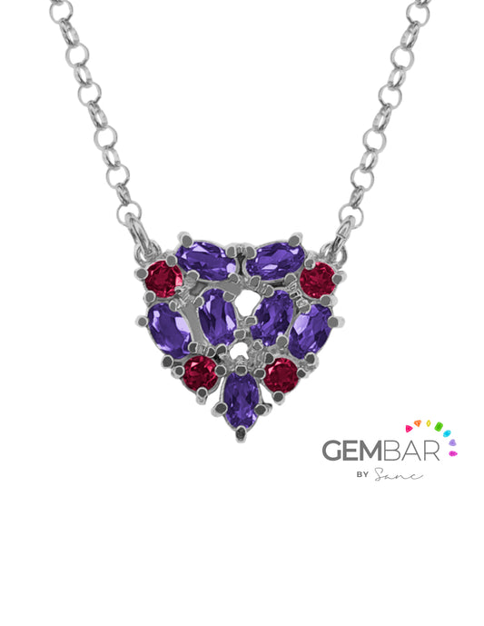 Collar Mini Corazón Plata .925 [Personalizado]