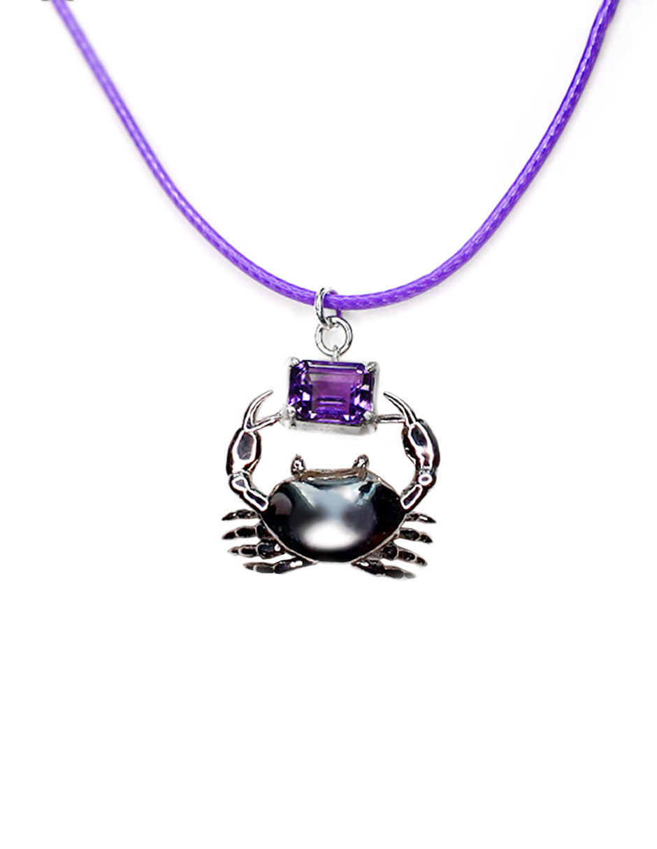 Collar Cangrejo Amatista Sancjewelry