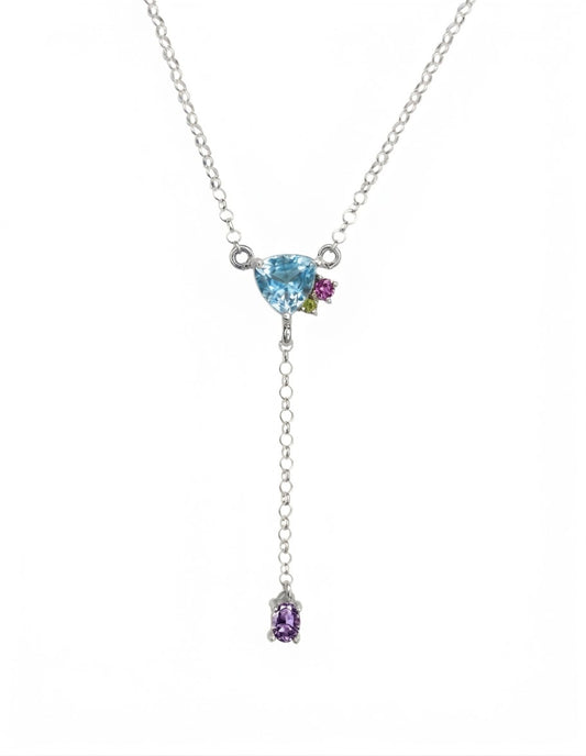 Collar Eli con piedras naturales plata .925 Sanc Jewelry