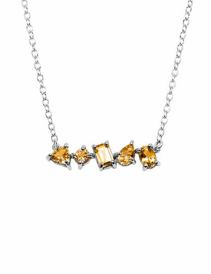 Collar María Citrinos plata Sancjewelry 