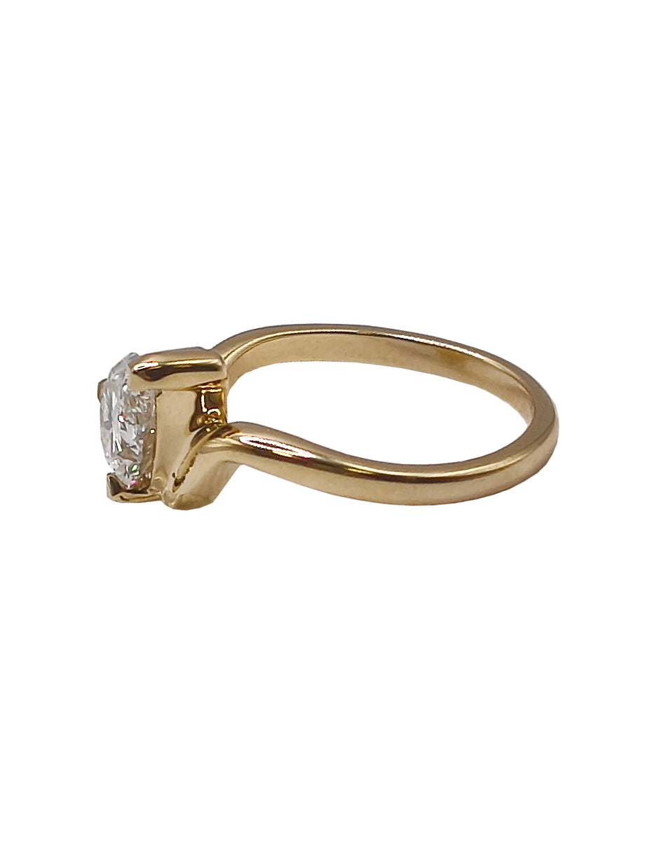 Anillo Compromiso Onda Pera