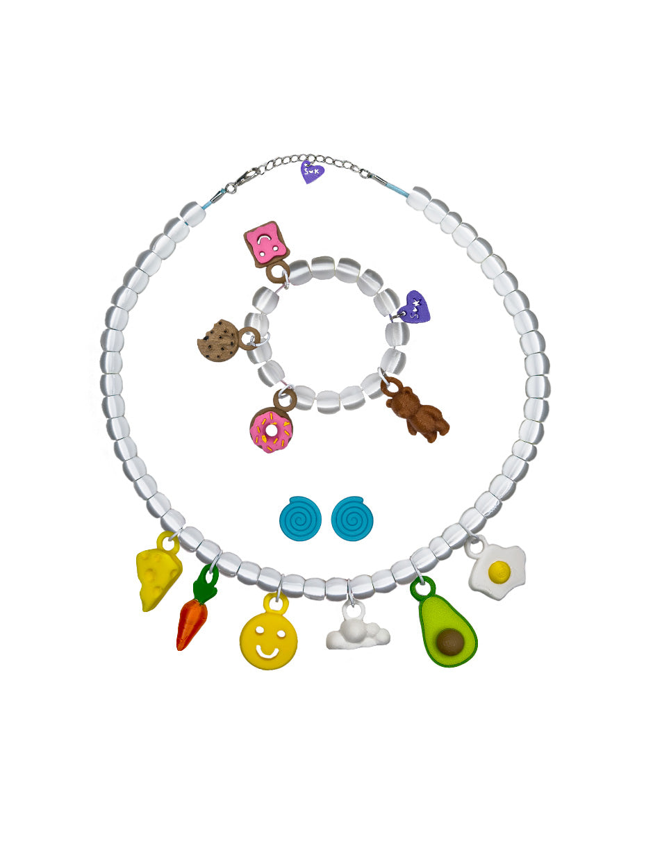 Collar + Pulsera con 10 Charms SancKids