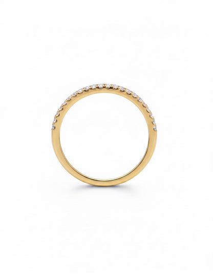 Media Churumbela con Diamantes oro Sancjewelry