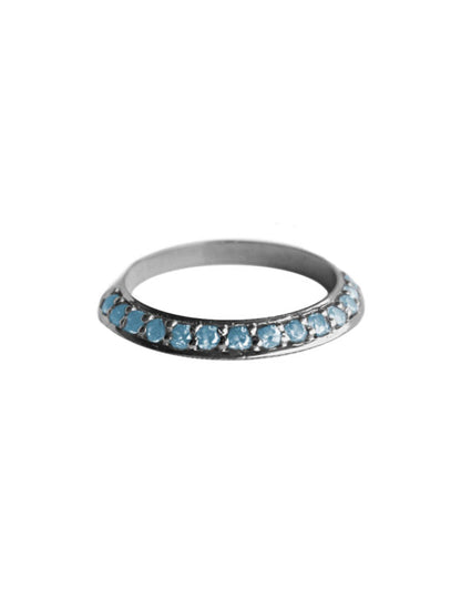 Media Churumbela Inclinada con Topacio Azul plata Sancjewelry