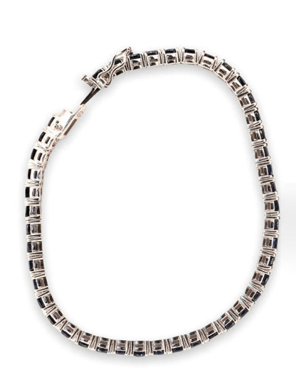 Pulsera Tennis Zafiros plata Sancjewelry