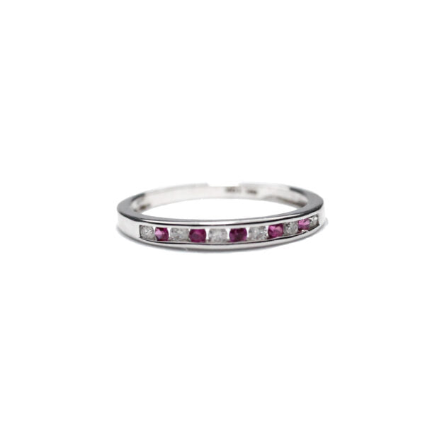 Anillo Churumbela Diamantes y Rubíes