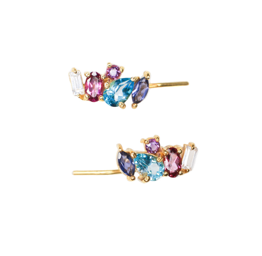 Aretes Andrea en plata .925 y piedras naturales Sancjewelry