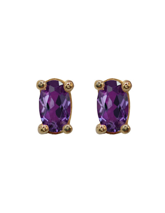 Aretes Oval Amatista