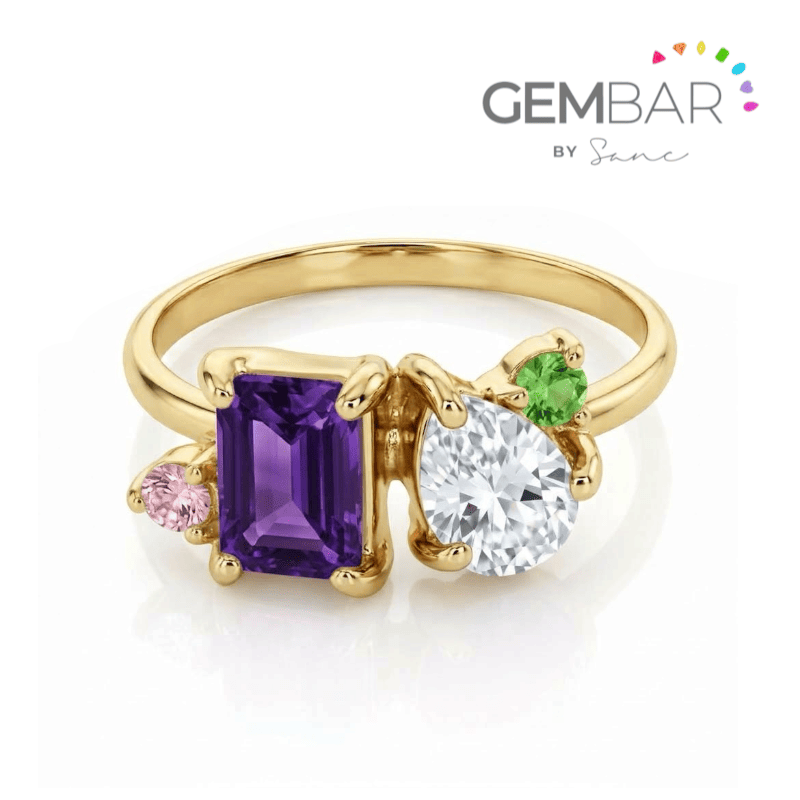 anillo carmina combinaciones en plata .925 para personalizar con gembar