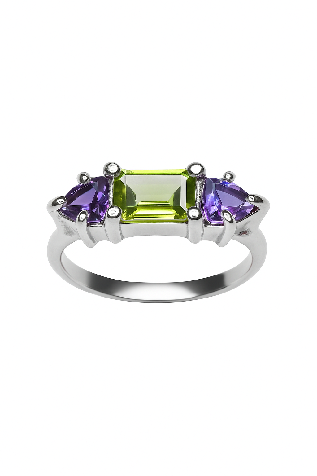 Anillo Clara Amatista y peridoto Sancjewelry 